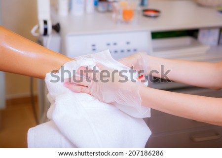 spa foot spa, skin care, skin health, woman in a beauty salon, facials