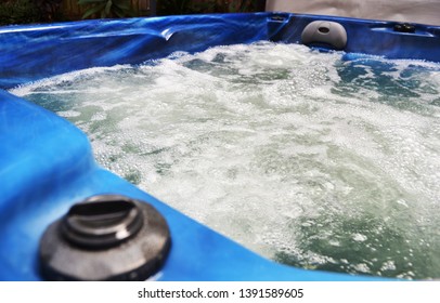 Spa Hot Tub Water Bubbles Closeup 