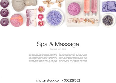 Spa And Massage Elements On White Background