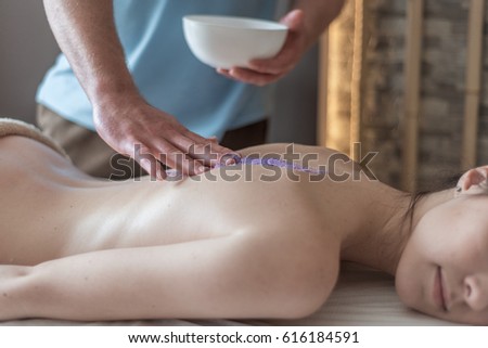 spa massage salt scrub