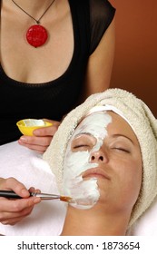 Spa Organic Facial Masque Applied By Esthetician