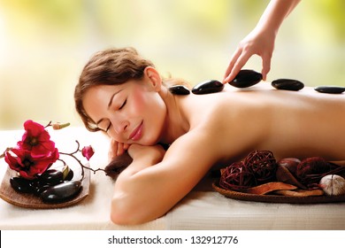 Spa Stone Massage. Beauty Treatments. Spa Hot Stones