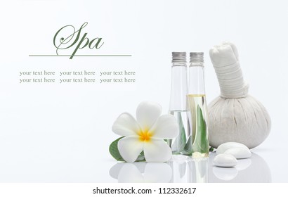 Spa Theme Object On White Background. Banner. Lots Of Copy Space