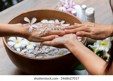 Spa treatment and product for female feet and hand spa, Thailand - Powered by Shutterstock