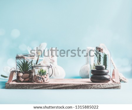 Similar – Image, Stock Photo Spa , Massage, Cosmetics and Wellness Accessories