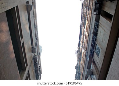 The space between the buildings