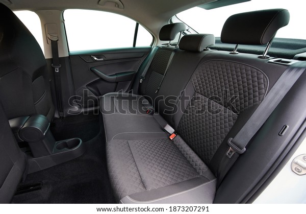 Space in\
car back seat with nobody isolated\
windows