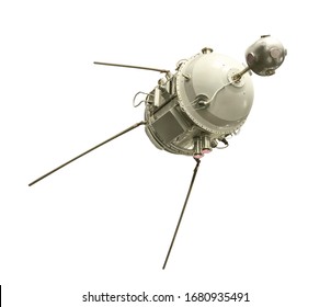 Space Craft Or Satellite. Isolated On The White Background 