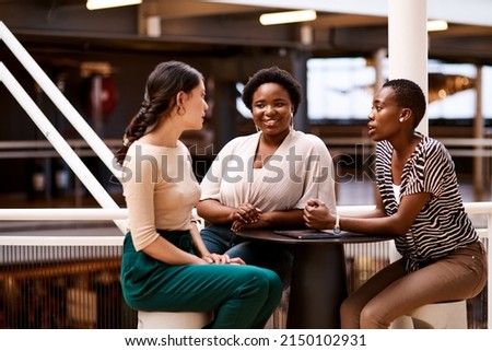 Its a space for creative thinking to thrive. Shot of a group of businesswomen having a dicsussion in an office.
