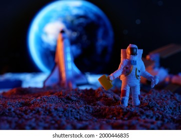 Space Explorer Diorama Image Photo