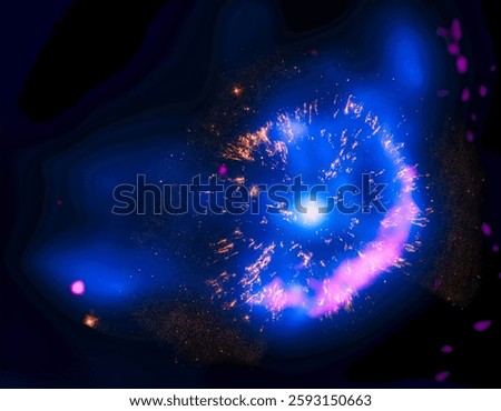 Space galaxy background. Dyson sphere construction around a star. Gorgeous galaxy and stars. Cosmic hyper space background with glowing stars. Elements of this image furnished by NASA