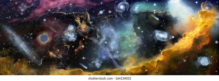 Space landscape. Elements of this image provided by NASA - Powered by Shutterstock