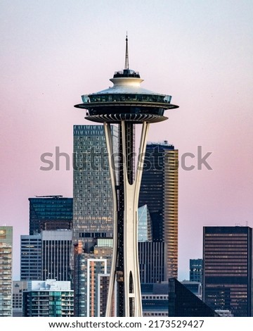 Space Needle Seattle during Sunset