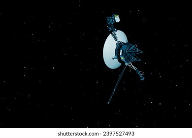Space probe in deep space. Elements of this image furnished by NASA. High quality photo