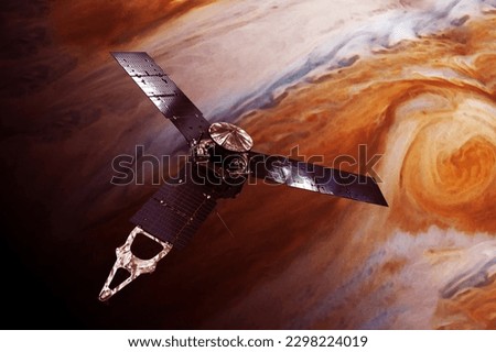 A space probe to explore the planet Jupiter. Elements of this image furnished NASA. High quality photo