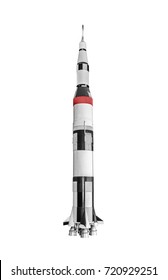Space Rocket Isolated On A White Background.
