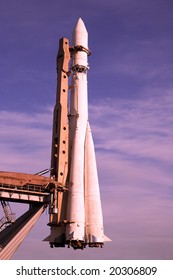 Space rocket on start