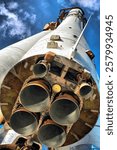 Space Rocket with Powerful Rocket Engines