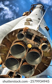 Space Rocket with Powerful Rocket Engines