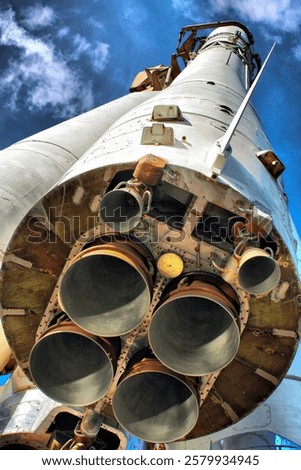 Space Rocket with Powerful Rocket Engines