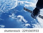 A space satellite above the Earth