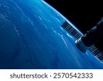 A space satellite above the Earth