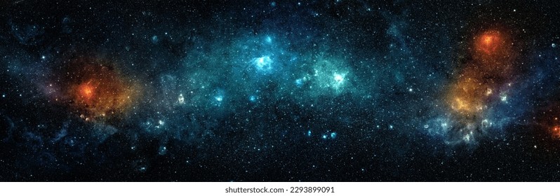Space scene with stars in the galaxy. Panorama. Universe filled with stars, nebula and galaxy. Elements of this image furnished by NASA. - Powered by Shutterstock
