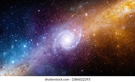 Space scene with stars in the galaxy. Panorama. Universe filled with stars, nebula and galaxy,. Elements of this image furnished by NASA - Powered by Shutterstock