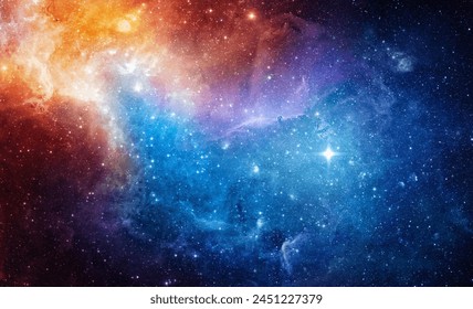 Space scene with stars in the galaxy. Panorama. Universe filled with stars, nebula and galaxy,. Elements of this image furnished by NASA - Powered by Shutterstock