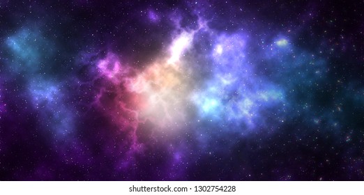 Space Scene Vibrant Colors Stock Photo 1302754228 | Shutterstock