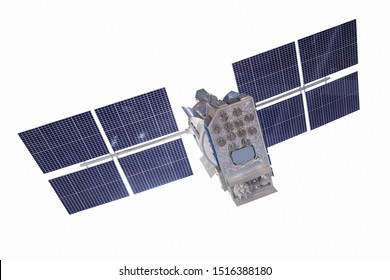 Space science satellite on isolated white background - Shutterstock ID 1516388180