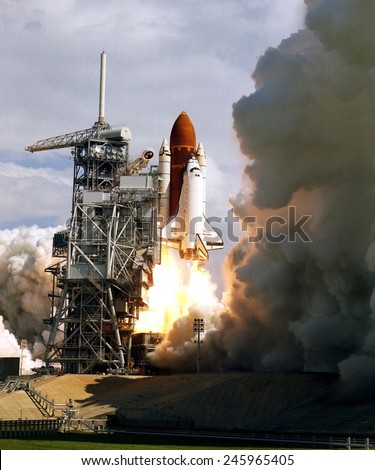 Space shuttle Discovery launch on Sept. 29, 1988. The launch was the first since the Challenger disaster on Jan. 28, 1986.