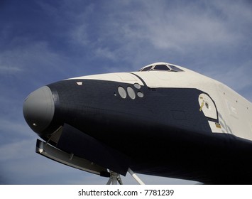 Space Shuttle Enterprise Profile View Is Displayed With Front Landing Gear Open.