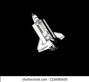 Space shuttle flying in outer space. Rocket isolated on black background. Elements of this image furnished by NASA - Powered by Shutterstock