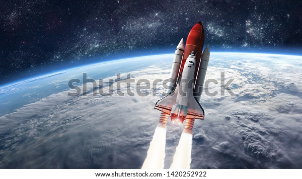 Space Shuttle Launch Open Space Over Stock Photo (Edit Now) 1420252922