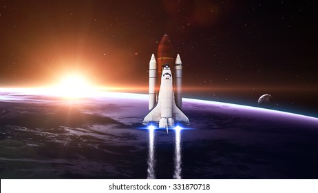 earth from the spaces shuttle