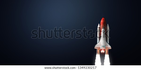 暗い背景にスペースシャトル ロケットの壁紙 Nasaが提供するこの画像のエレメント の写真素材 今すぐ編集