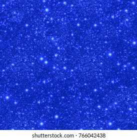 Space stars pattern background, bright blue night sky and flickering stars  seamless border. Stars on the night sky illustration.  Elements of this Image Furnished by NASA.