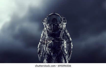 Space Suit Design. Mixed Media