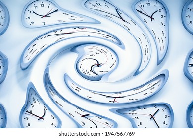 Space and Times, Clock time twisted distortion for Spacetime warp bended curved concept