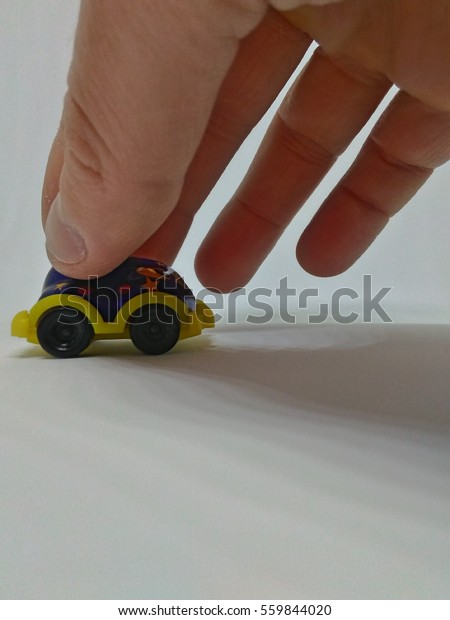 Space toy car on a white
background