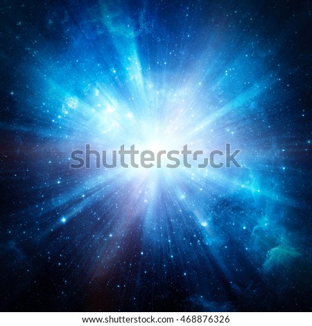 Space travel at the speed of light. Elements of this image furnished by NASA.