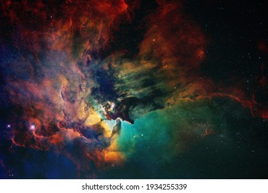 Space wallpaper and background. Universe with stars, constellations, galaxies, nebulae and gas and dust clouds - Powered by Shutterstock