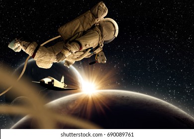 Spaceman in cosmos 