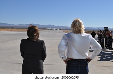 Spaceport America, New Mexico - October 17th, 2011 Keys To A New Dawn Event, Sir Richard Branson, Susana Martinez, White Knight Spaceship 2, VMS Eve