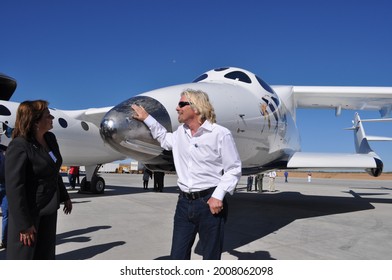 Spaceport America, New Mexico - October 17th, 2011 Keys To A New Dawn Event, Sir Richard Branson, Susana Martinez, White Knight Spaceship 2, VMS Eve