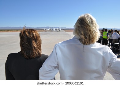 Spaceport America, New Mexico - October 17th, 2011 Keys To A New Dawn Event, Sir Richard Branson, Susana Martinez, White Knight Spaceship 2, VMS Eve