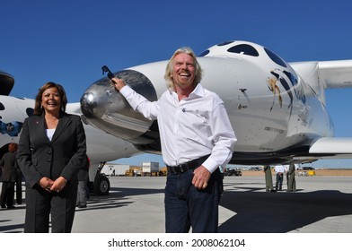 Spaceport America, New Mexico - October 17th, 2011 Keys To A New Dawn Event, Sir Richard Branson, Susana Martinez, White Knight Spaceship 2, VMS Eve