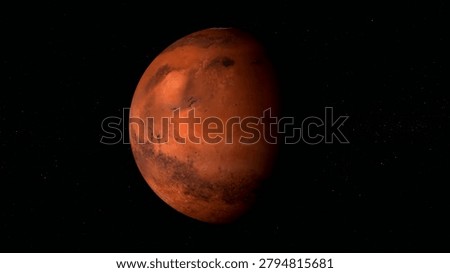 Spaceship Orbiting Mars Realistic CGI footage of the planet mars seen from space in 4K