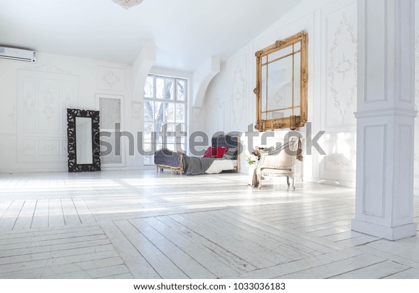 Spacious Bright Living Room Stylish Modern Stock Photo Edit